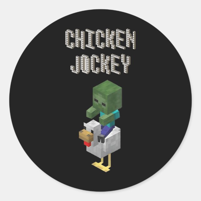 Sticker Rond Jockey de poulet 2025 (Devant)