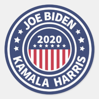 Sticker Rond Joe Biden Kamala Harris 2020