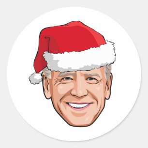 Sticker Rond Joe Biden Noël