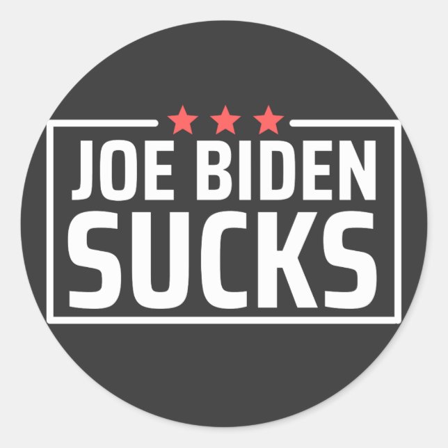 Sticker Rond joe Biden Sucks (Devant)
