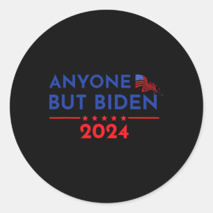 Sticker Rond Joe Biden Tous sauf Biden 2024 Trump 1