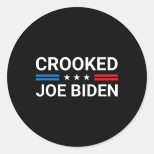 Sticker Rond Joe Biden Trump Citation Appelée Joe Biden Crooked