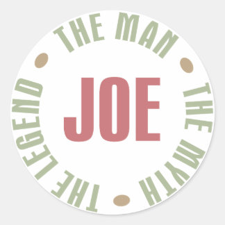 Sticker Rond Joe L'Homme Le Mythe La Légende Les Dons D'Ail