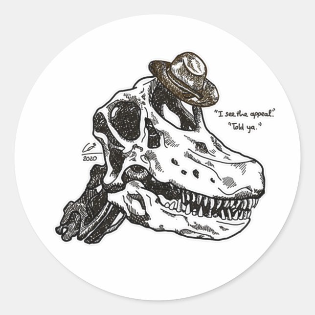STICKER ROND JOEL DINOSAUR | LE DERNIER DE NOUS PARTIE 2 (Devant)