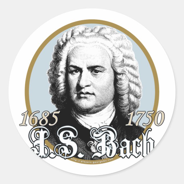 Sticker Rond Johann Sebastian Bach (Devant)