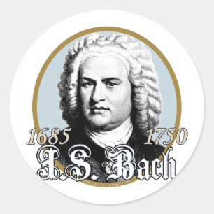 Sticker Rond Johann Sebastian Bach