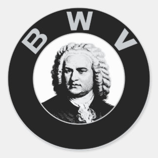 Sticker Rond Johann Sebastian Bach