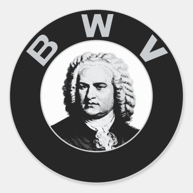 Sticker Rond Johann Sebastian Bach (Devant)