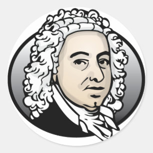 Sticker Rond Johann Sebastian Bach