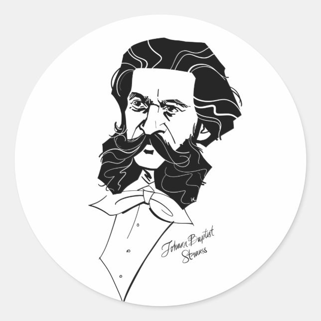 Sticker Rond Johann Strauss Jr (Devant)