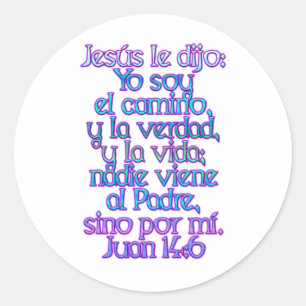 Sticker Rond John 14:6 Espagnol