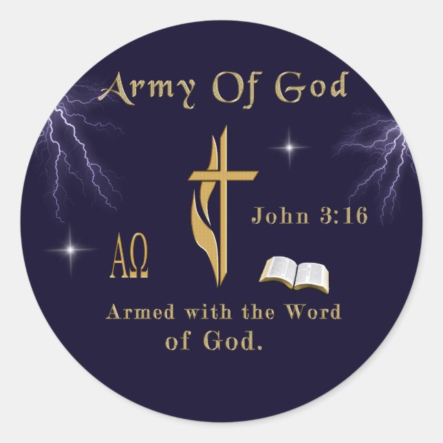 Sticker Rond John 3:16 (Devant)