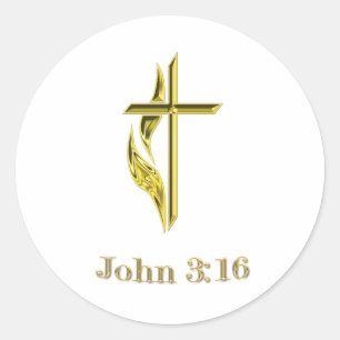 Sticker Rond John 3:16