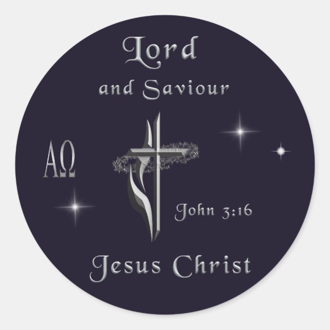 Sticker Rond John 3:16 (Devant)