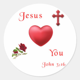 Sticker Rond John 3:16
