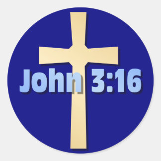 Sticker Rond John 3:16