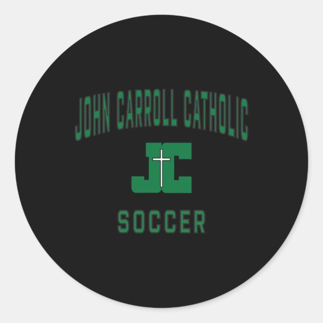 Sticker Rond John Carroll Catholic High School Cavaliers Footba (Devant)