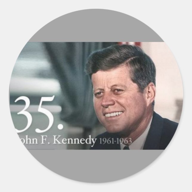 Sticker Rond John F Kennedy (Devant)