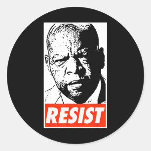 Sticker Rond John Lewis - Résiste 1