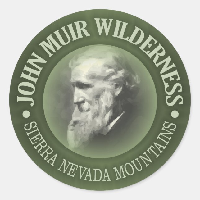 Sticker Rond John Muir Wilderness (Devant)