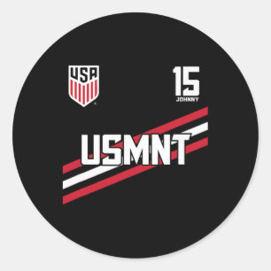 Sticker Rond Johnny Cardoso 15 Navy Usmnt Officiellement Autori