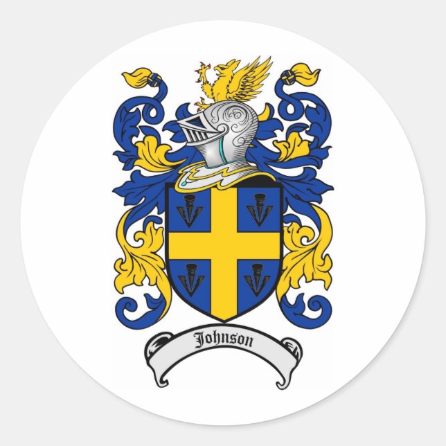 Sticker Rond Johnson Family Crest - Armoiries (Devant)