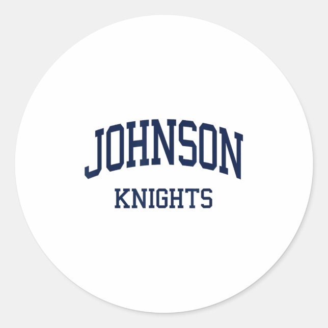 Sticker Rond Johnson High School S Gainesville Ga Retro Sports (Devant)