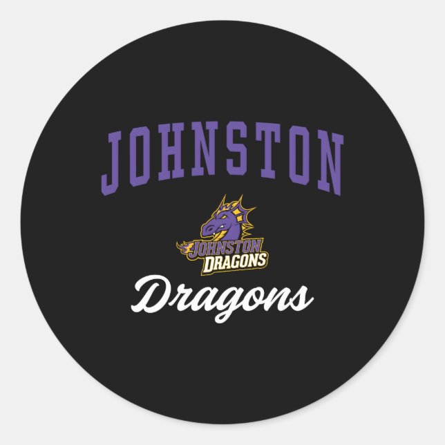 Sticker Rond Johnston High School Dragons C3 (Devant)