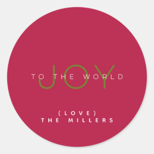 Sticker Rond Joie Au Monde