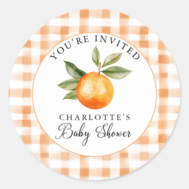 Sticker Rond Joie de Fleur d'Orange Little Cutie (Devant)