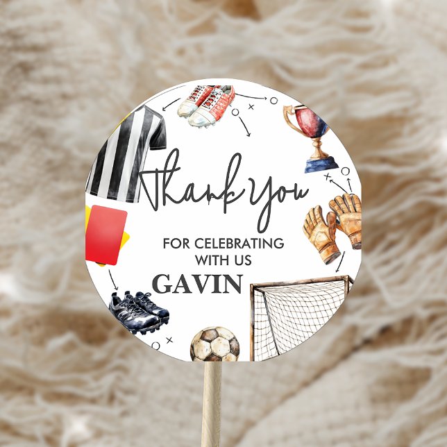 Sticker Rond Joie de Foot Anniversaire (Créateur téléchargé)