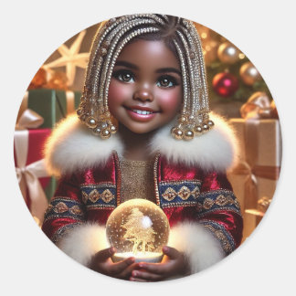 Sticker Rond Joie de Noël