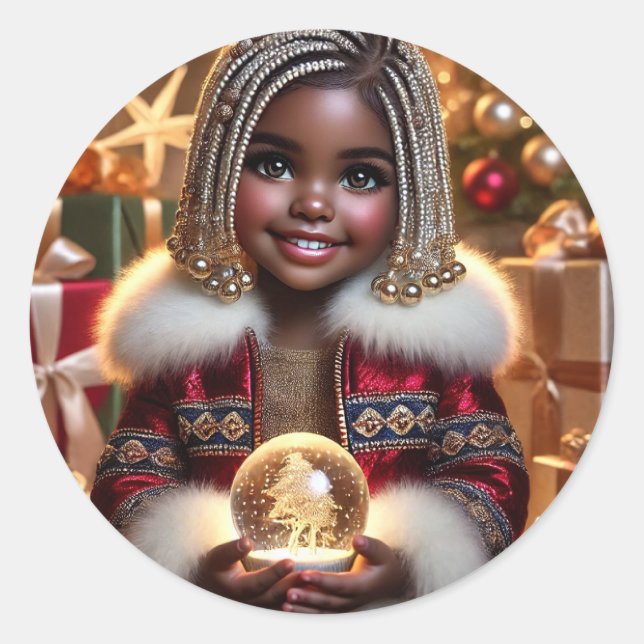 Sticker Rond Joie de Noël (Devant)