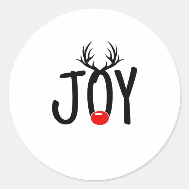 Sticker Rond Joie de Noël (Devant)