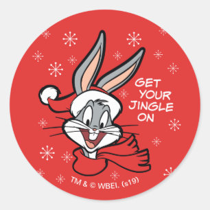Sticker Rond Joie des Fêtes de Bugs Bunny™