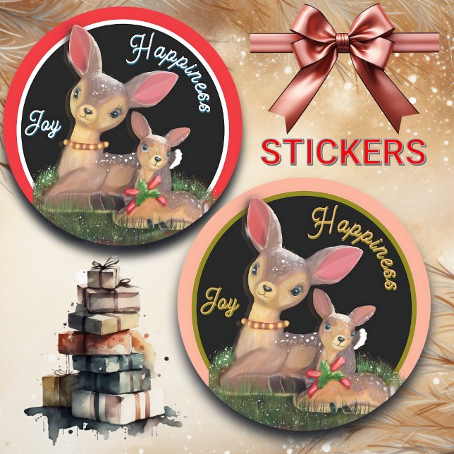Sticker Rond Joie Et Bonheur Rendez-Vous Noël (Créateur téléchargé)