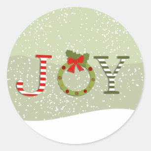 Sticker Rond Joie-Noël