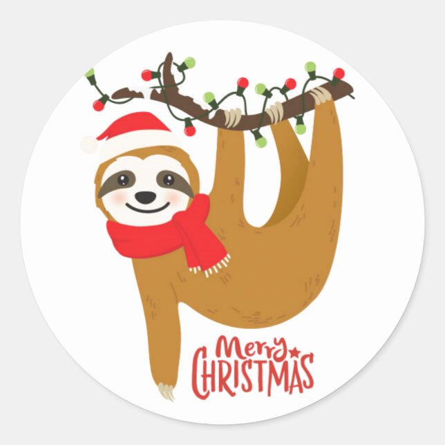 Sticker Rond Joie Soirée de Noël (Devant)