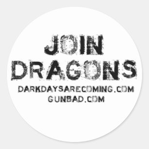 Sticker Rond Joignez les dragons