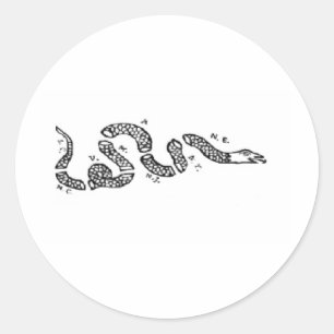 Sticker Rond Joignez ou mourez serpent