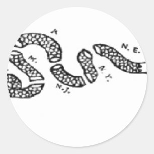 Sticker Rond Joignez ou mourez serpent
