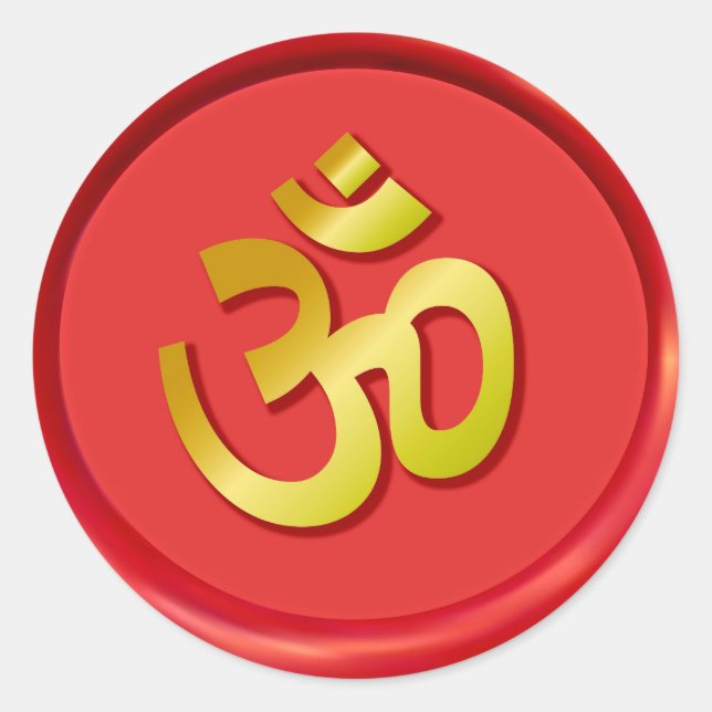 Sticker Rond Joint rouge d'or de cire de l'OM (Devant)