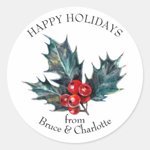 Sticker Rond Joints d'enveloppe de vacances de coutume de