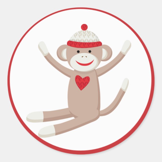 Sticker Rond Joints ou hauts de forme mignons d'enveloppe de (Devant)