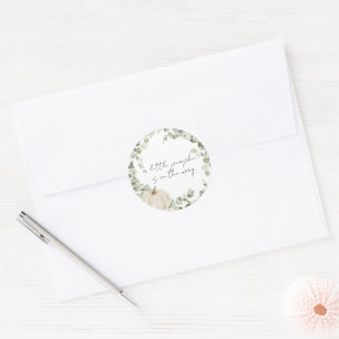 Sticker Rond Jointure d'enveloppe de Baby Shower Rose Petite Ci