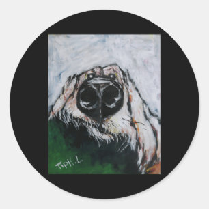 Sticker Rond Jojo Le Chien