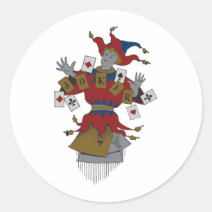 Sticker Rond Joker vintage