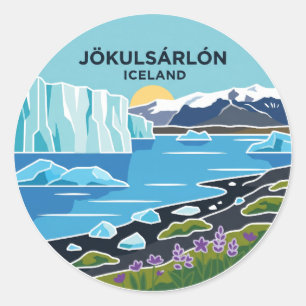 Sticker Rond Jökulsárlón Islande