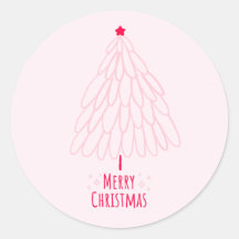 Joli arbre rose moderne Joyeux Noël