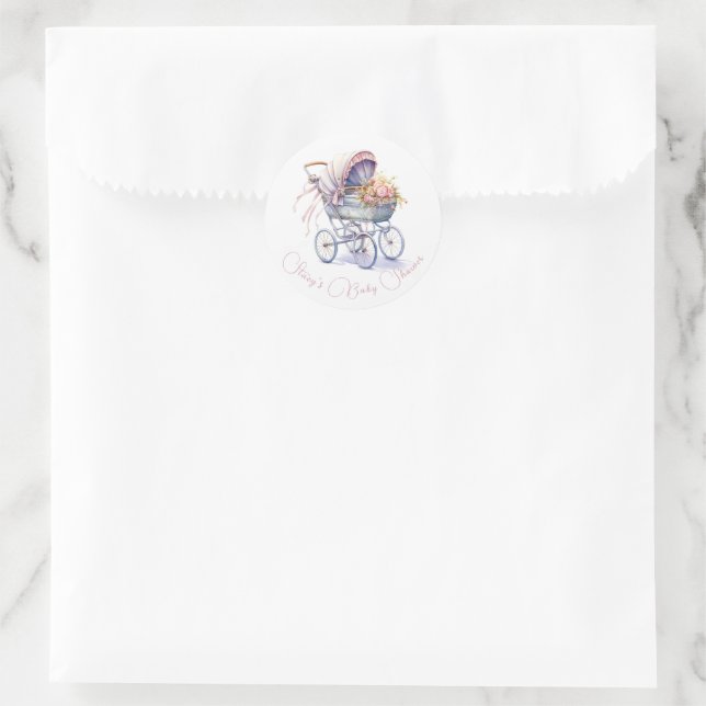 Sticker Rond Joli Baby Pram (Sac)